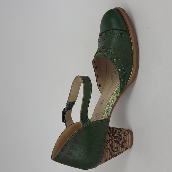 L'Artiste by Spring Step Niobella Ankle Strap Pump Green EU 38 / US 7.5 - 8 - Picture 11 of 12